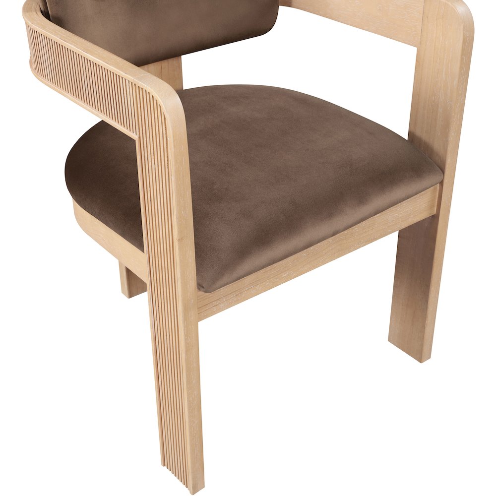 Sacha Brown Velvet Dining Chair, Set of 2. Picture 7