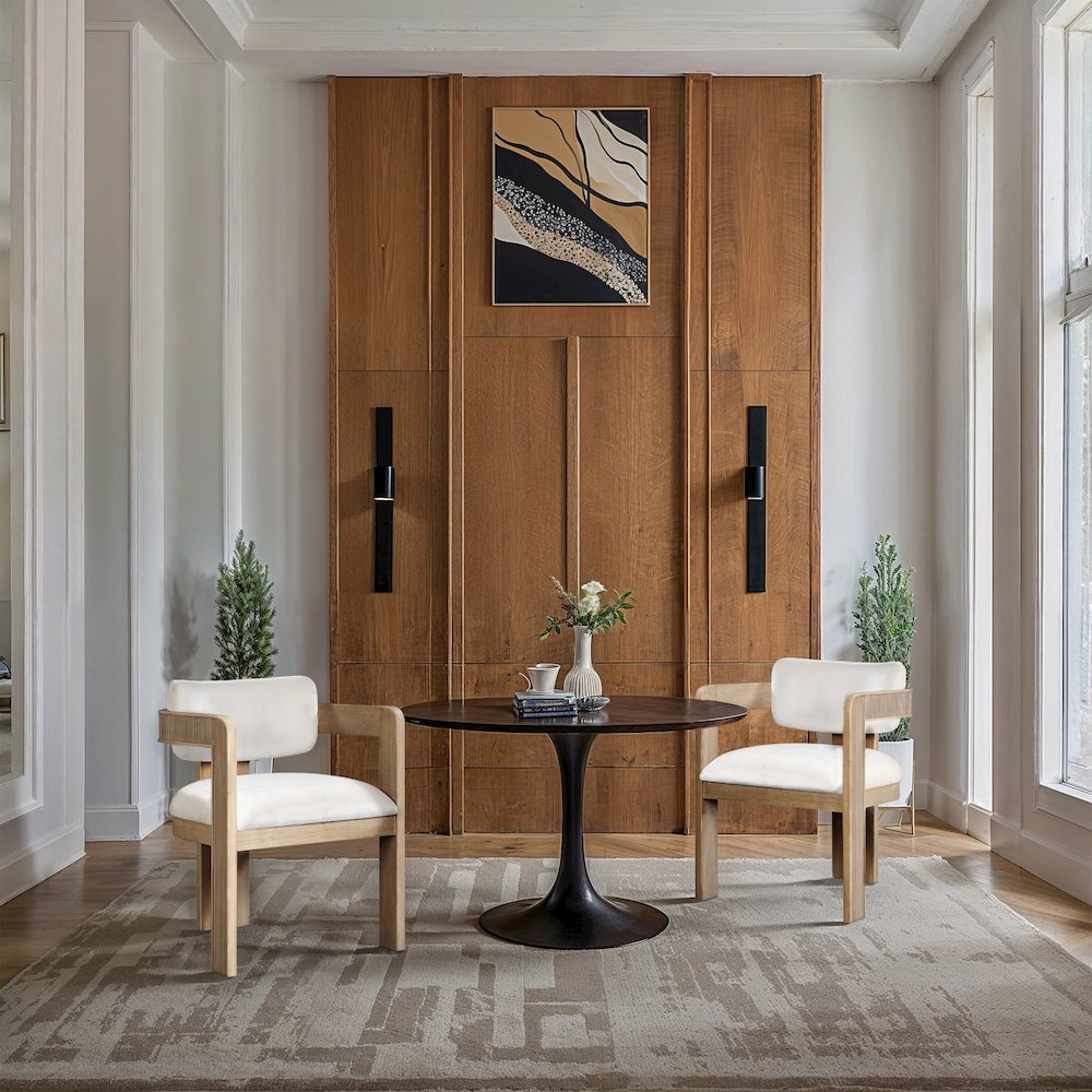 Sacha Cream Velvet Dining Chair, Set of 2. Picture 2