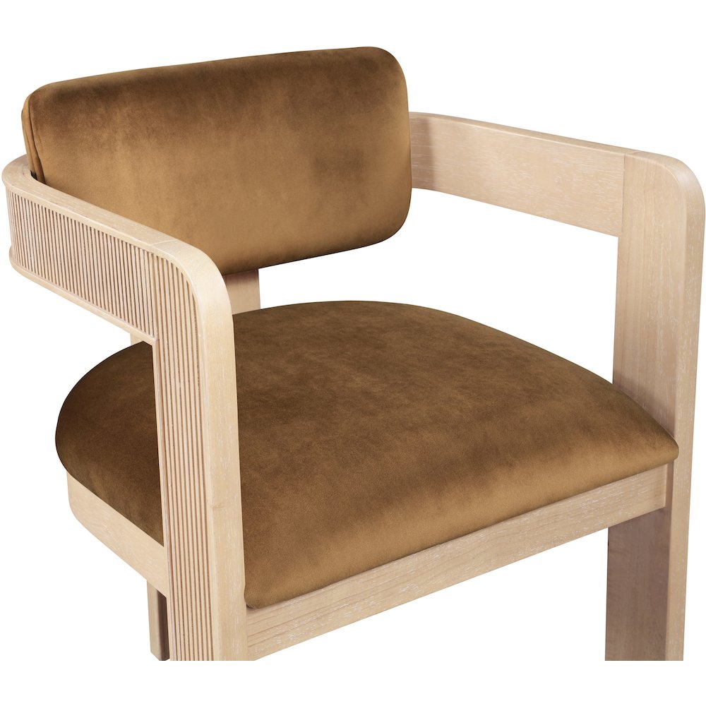 Sacha Saddle Velvet Dining Chair, Set of 2. Picture 6
