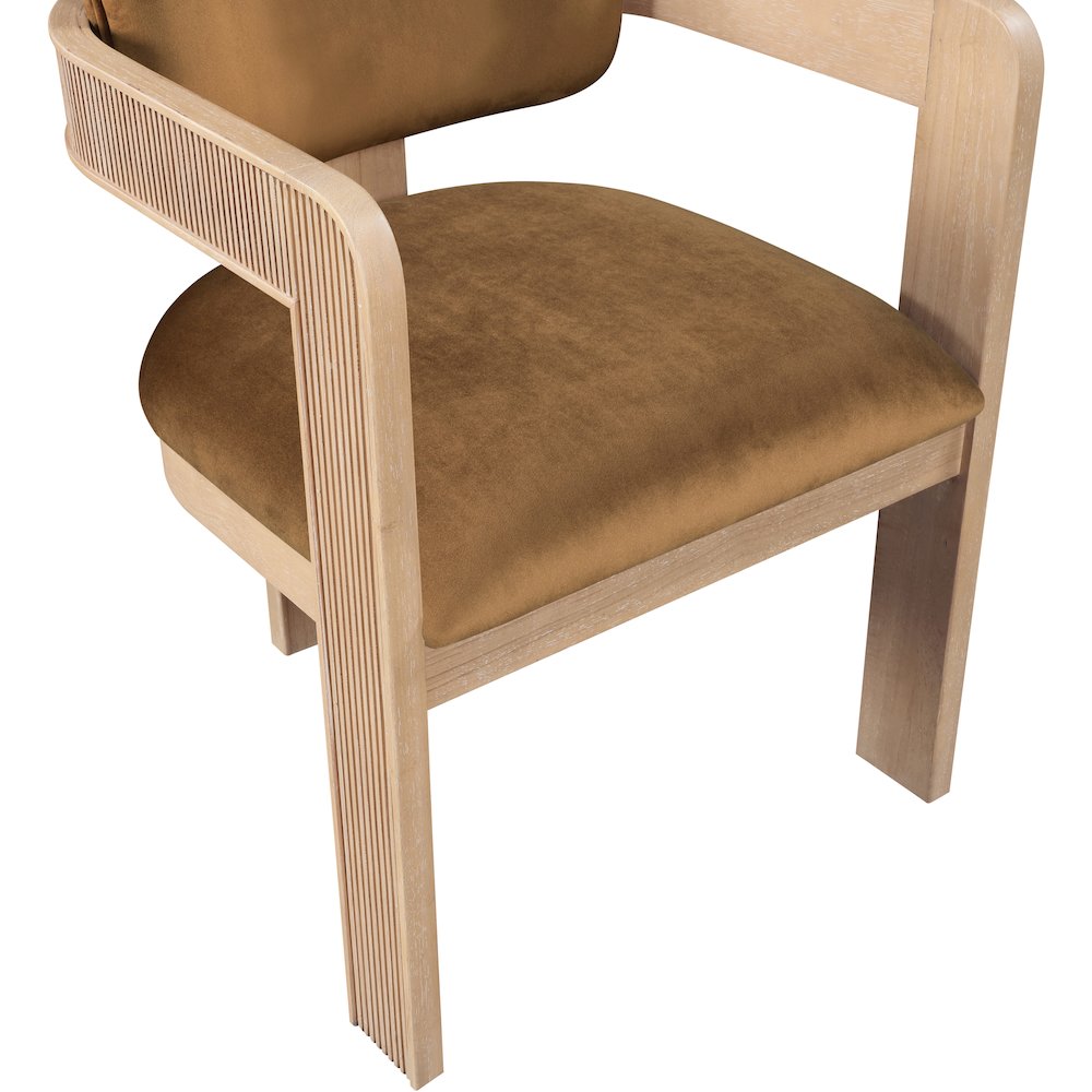 Sacha Saddle Velvet Dining Chair, Set of 2. Picture 7