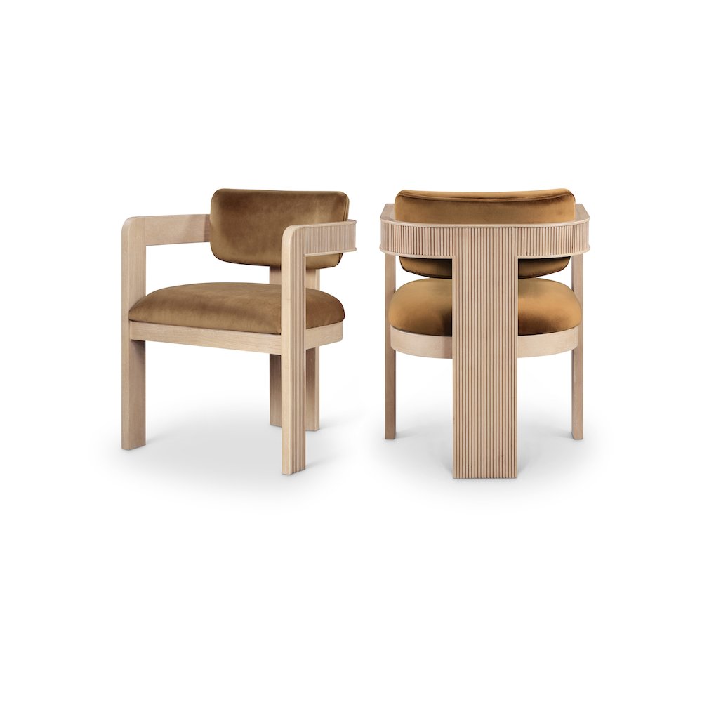 Sacha Saddle Velvet Dining Chair, Set of 2. Picture 1
