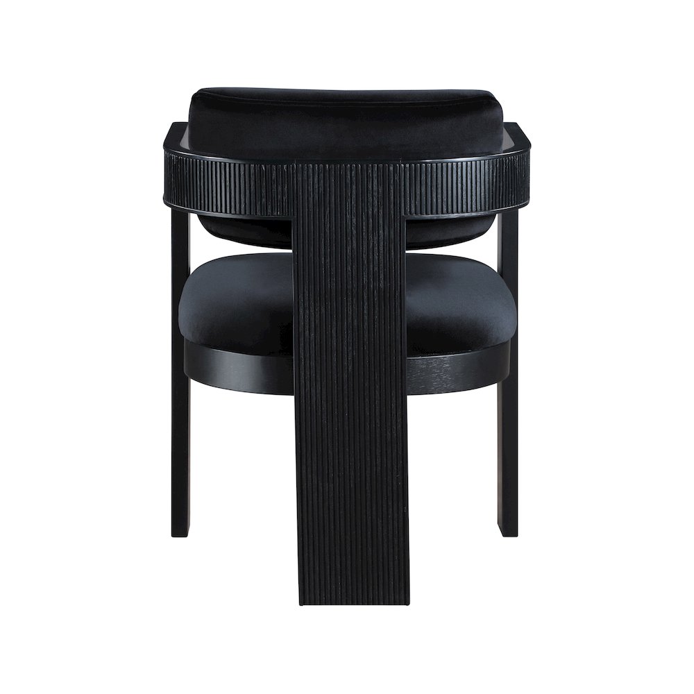 Sacha Black Velvet Dining Chair, Set of 2. Picture 5