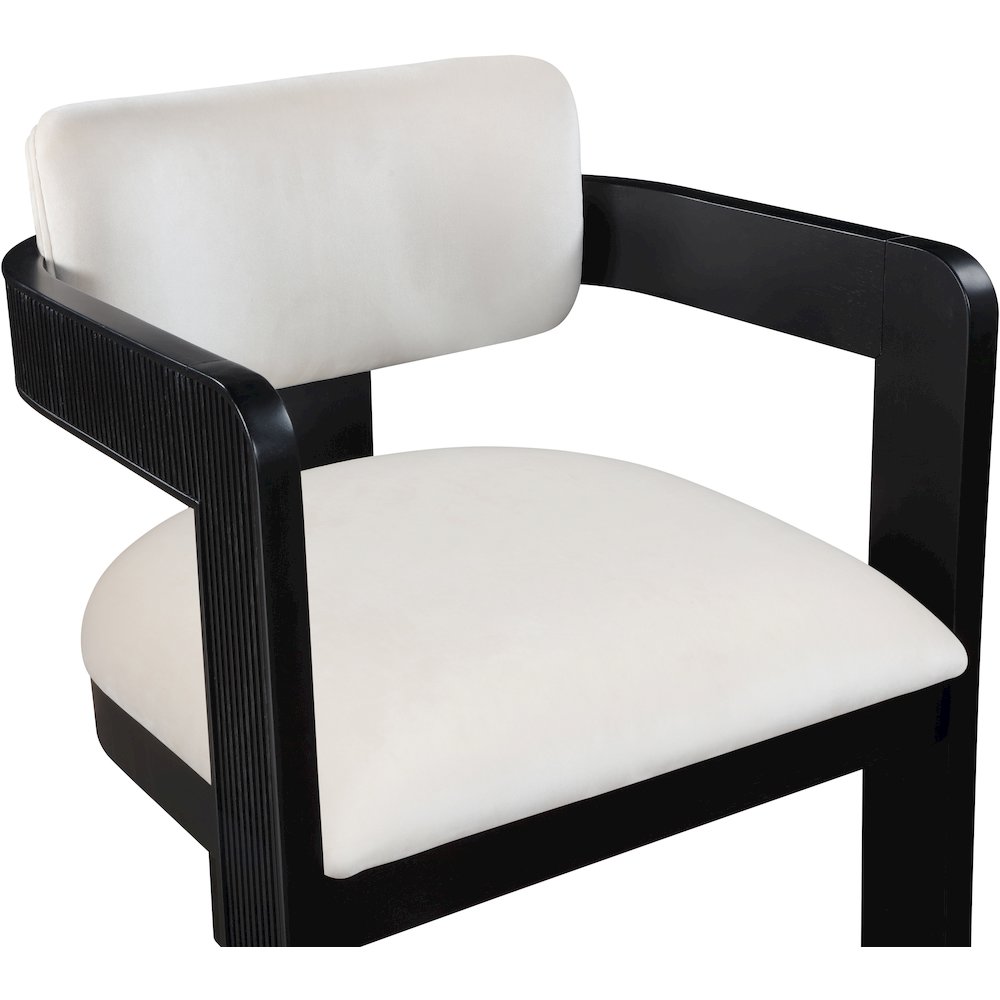 Sacha Cream Velvet Dining Chair, Set of 2. Picture 6