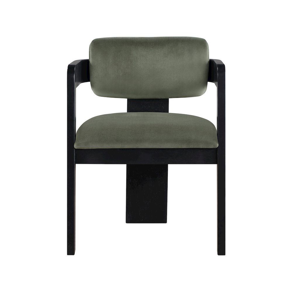 Sacha Green Velvet Dining Chair, Set of 2. Picture 3
