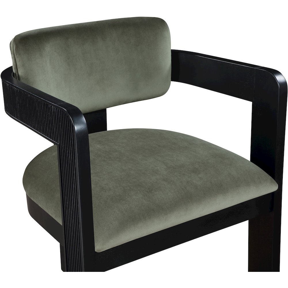 Sacha Green Velvet Dining Chair, Set of 2. Picture 6