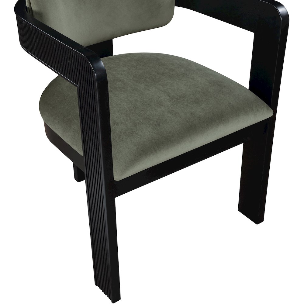 Sacha Green Velvet Dining Chair, Set of 2. Picture 7