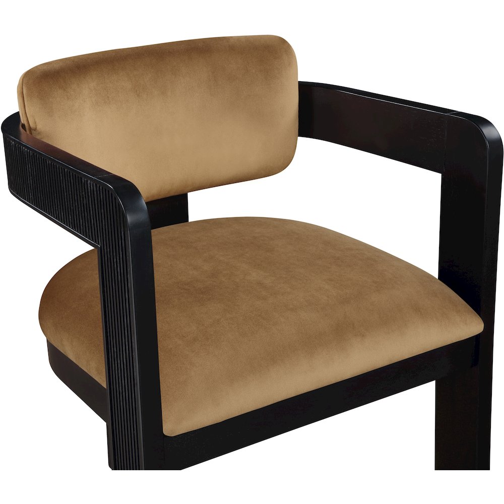 Sacha Saddle Velvet Dining Chair, Set of 2. Picture 6