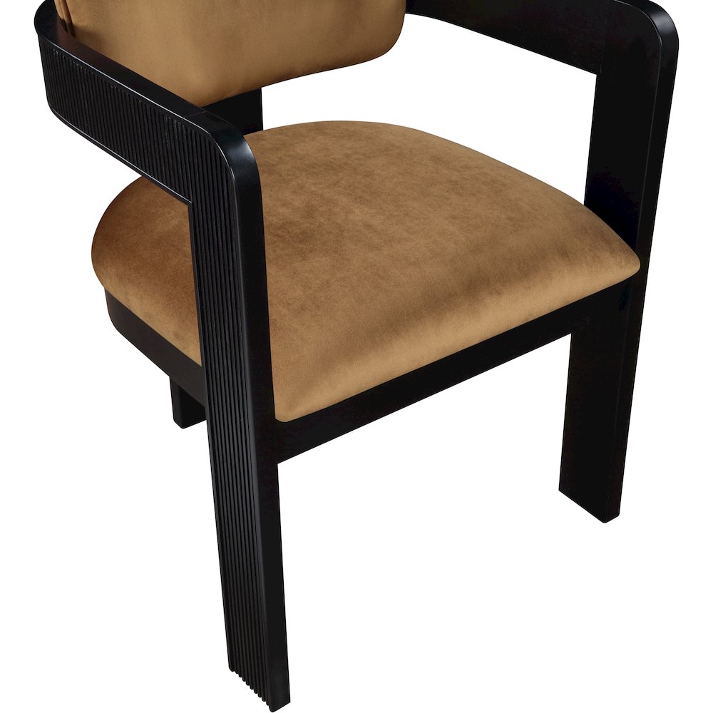 Sacha Saddle Velvet Dining Chair, Set of 2. Picture 7