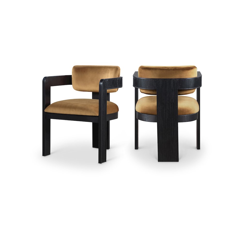 Sacha Saddle Velvet Dining Chair, Set of 2. Picture 1