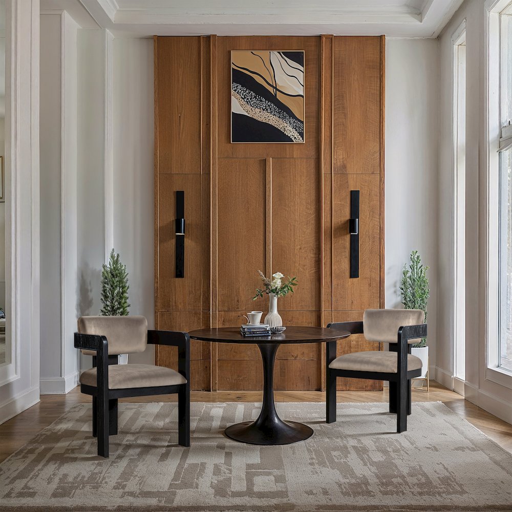 Sacha Taupe Velvet Dining Chair, Set of 2. Picture 2