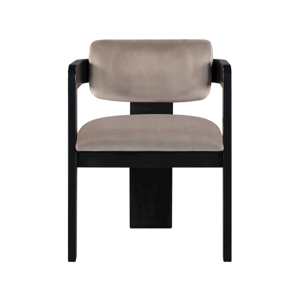 Sacha Taupe Velvet Dining Chair, Set of 2. Picture 3