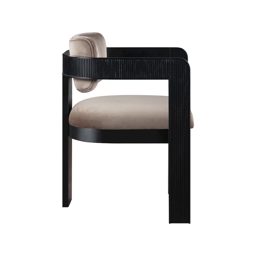 Sacha Taupe Velvet Dining Chair, Set of 2. Picture 4