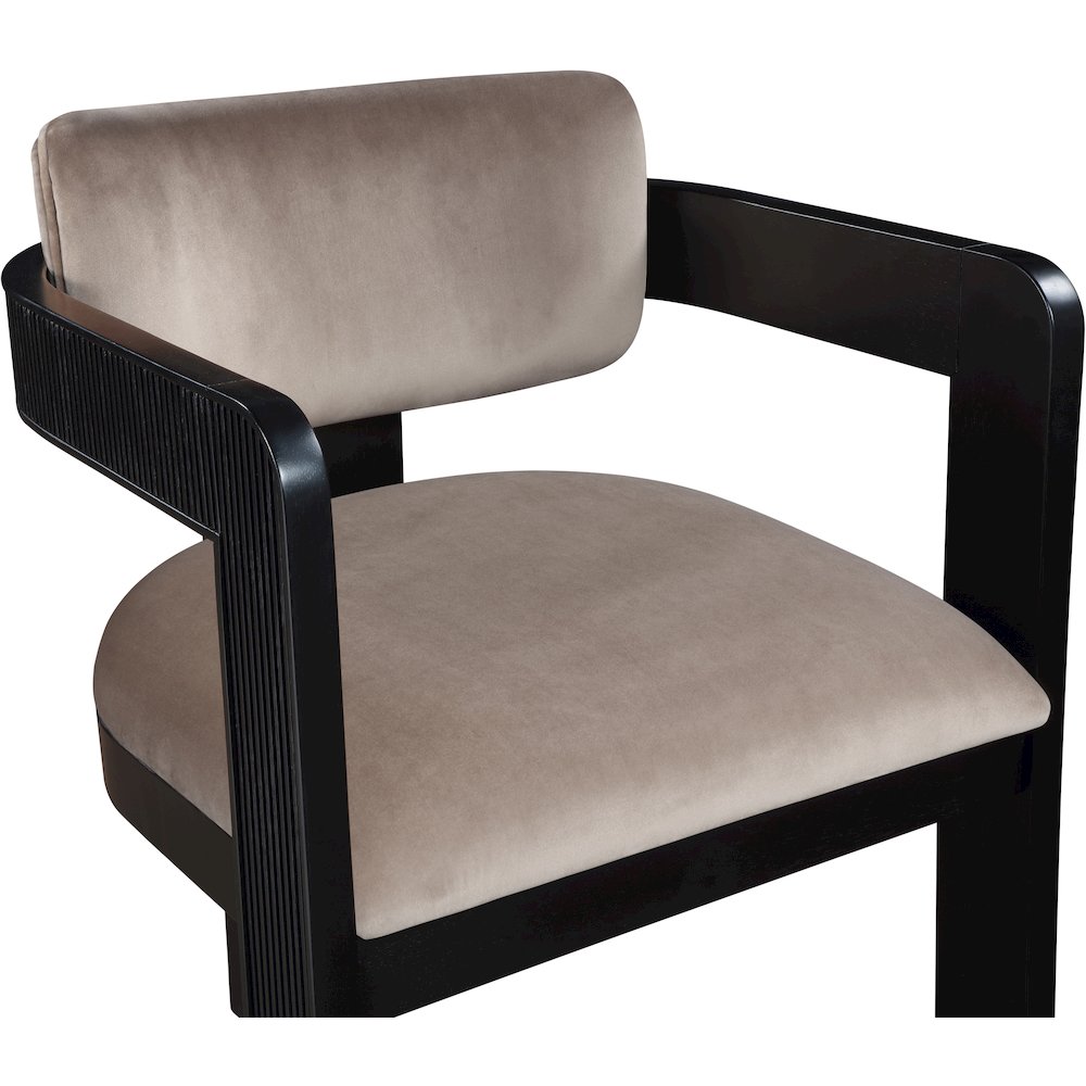 Sacha Taupe Velvet Dining Chair, Set of 2. Picture 6