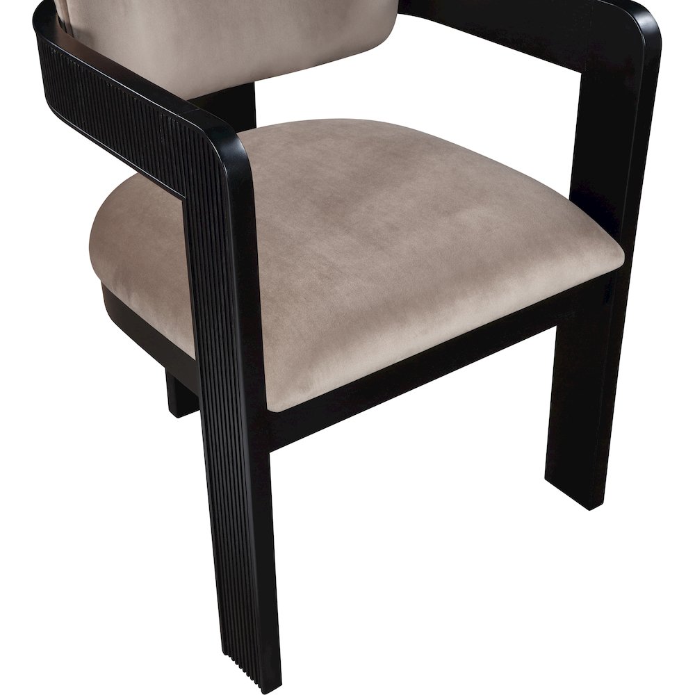 Sacha Taupe Velvet Dining Chair, Set of 2. Picture 7
