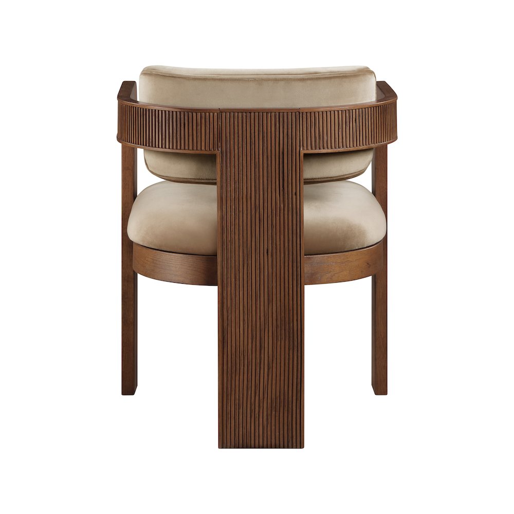 Sacha Beige Velvet Dining Chair, Set of 2. Picture 5