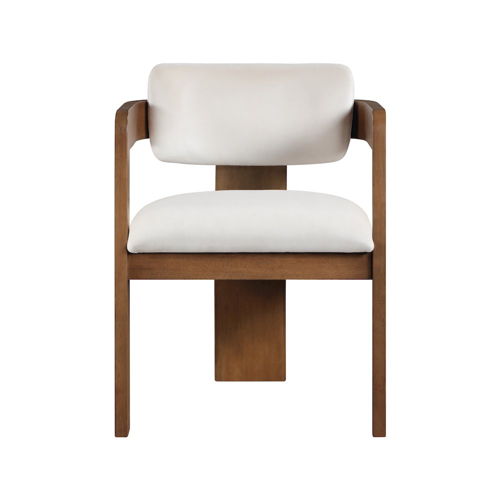 Sacha Cream Velvet Dining Chair, Set of 2. Picture 3