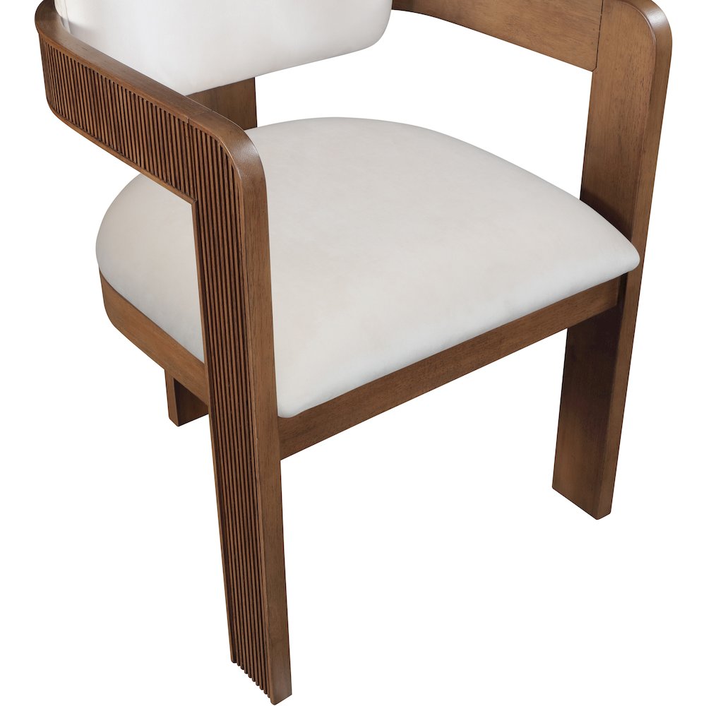 Sacha Cream Velvet Dining Chair, Set of 2. Picture 7