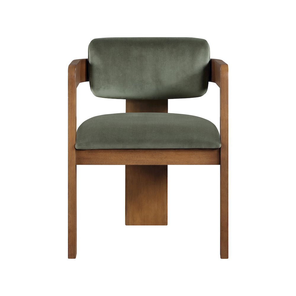 Sacha Green Velvet Dining Chair, Set of 2. Picture 3
