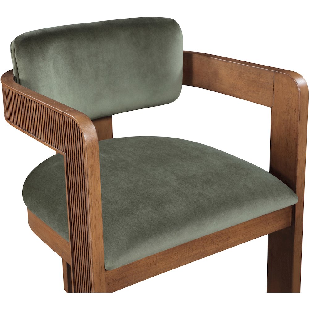 Sacha Green Velvet Dining Chair, Set of 2. Picture 6