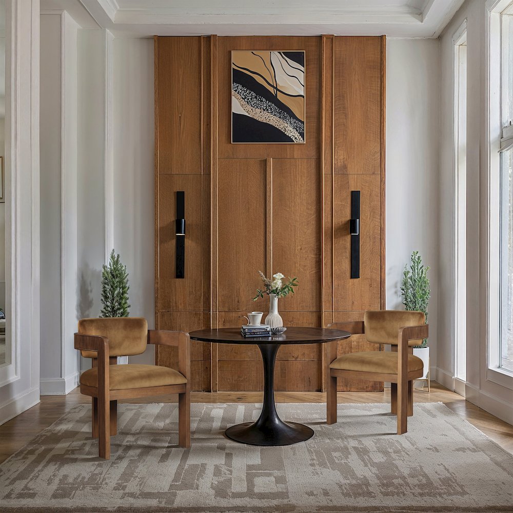 Sacha Saddle Velvet Dining Chair, Set of 2. Picture 2
