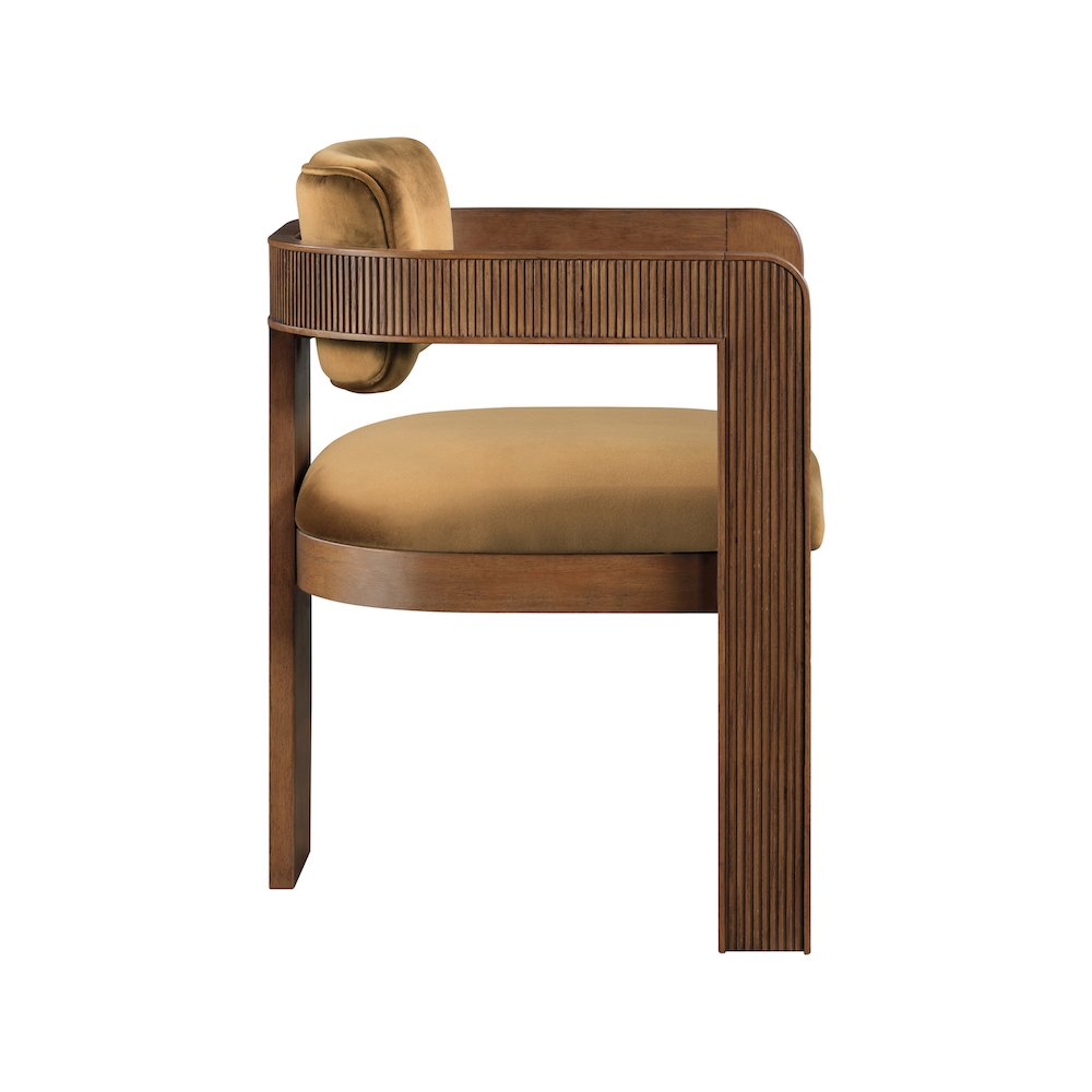 Sacha Saddle Velvet Dining Chair, Set of 2. Picture 4