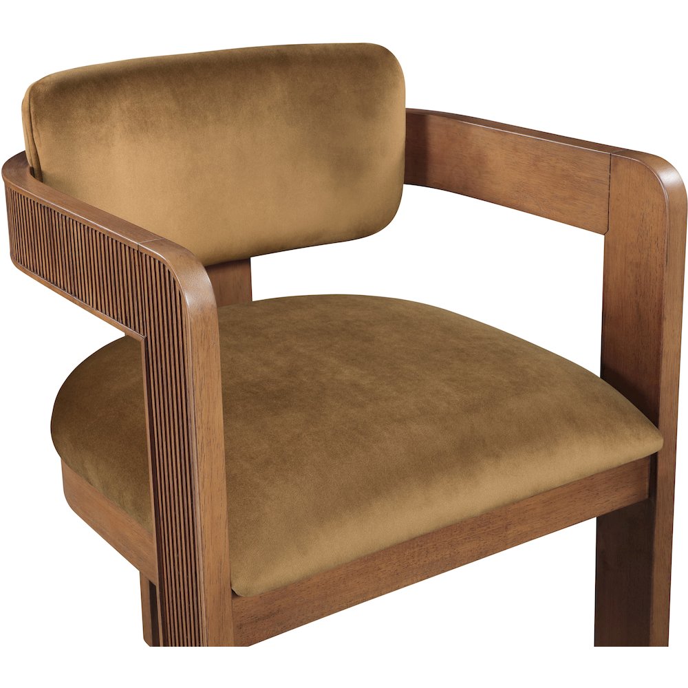 Sacha Saddle Velvet Dining Chair, Set of 2. Picture 6