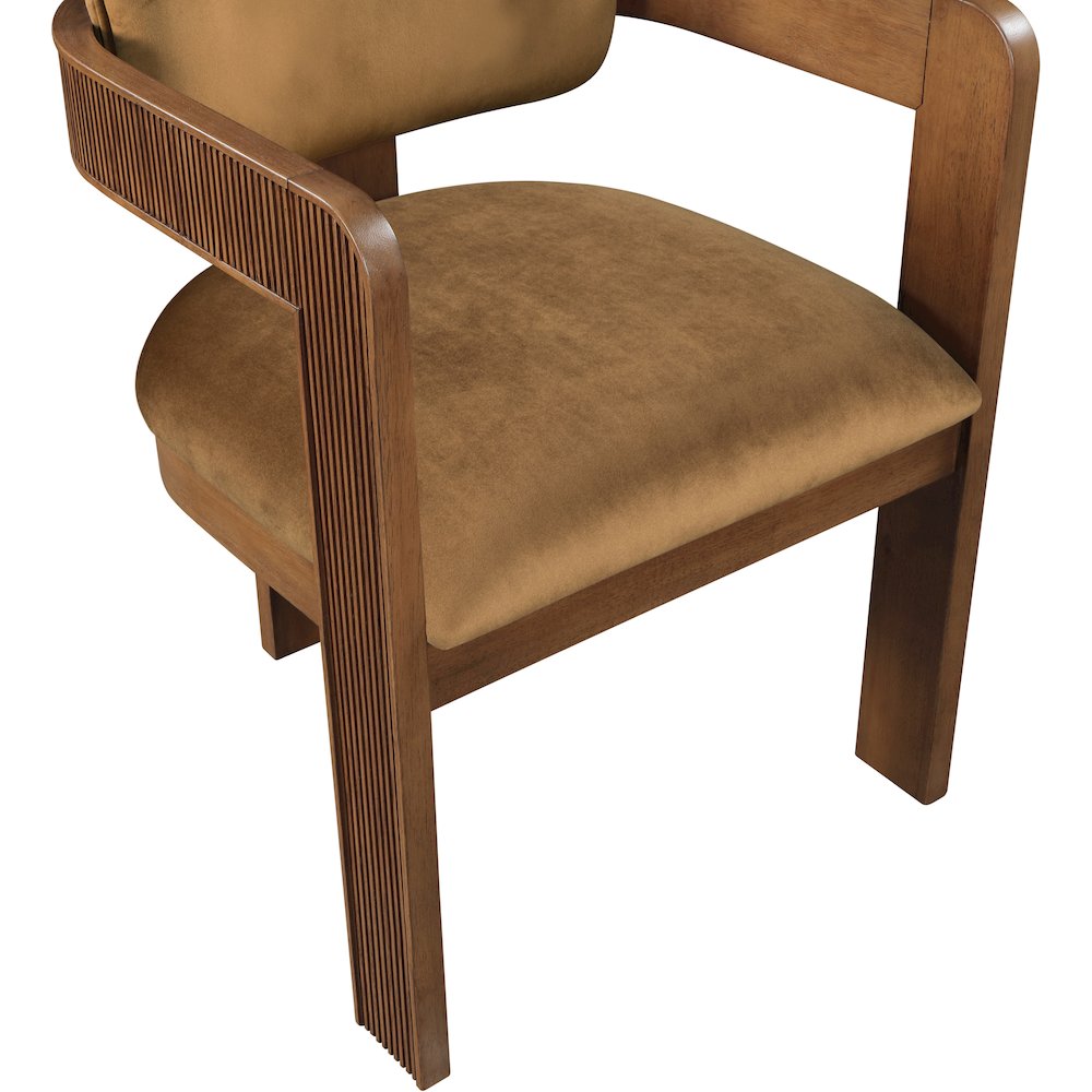 Sacha Saddle Velvet Dining Chair, Set of 2. Picture 7