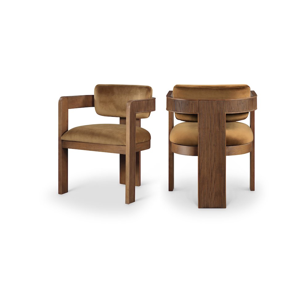 Sacha Saddle Velvet Dining Chair, Set of 2. Picture 1