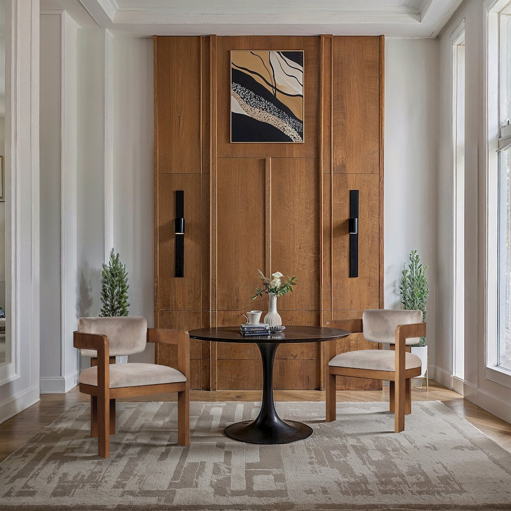 Sacha Taupe Velvet Dining Chair, Set of 2. Picture 2