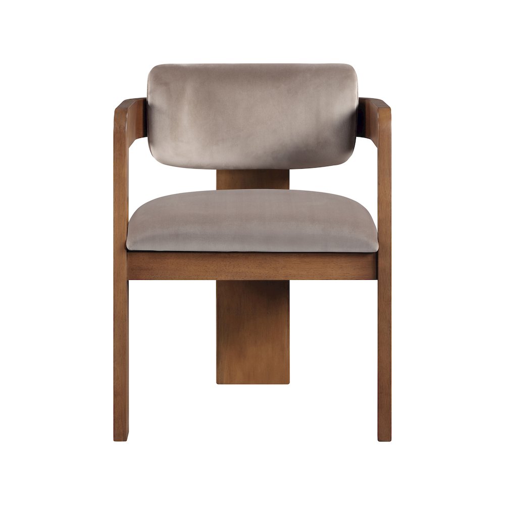 Sacha Taupe Velvet Dining Chair, Set of 2. Picture 3