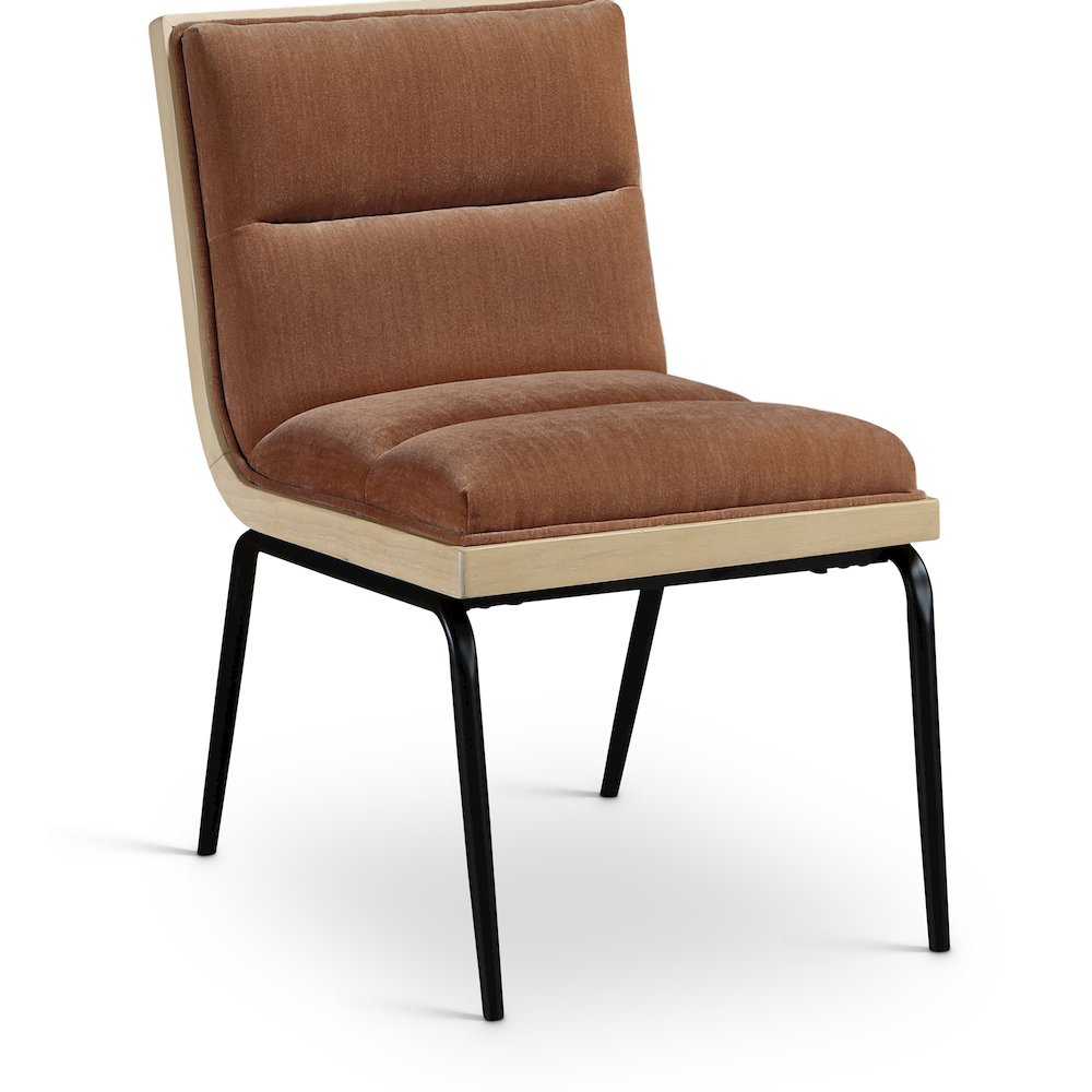 Viceroy Cognac Fabric Upholstered Dining Chair, Set of 2. Picture 2