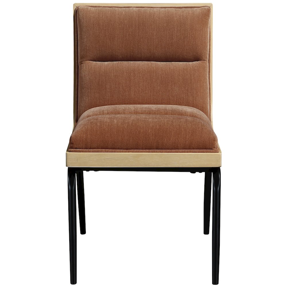 Viceroy Cognac Fabric Upholstered Dining Chair, Set of 2. Picture 3