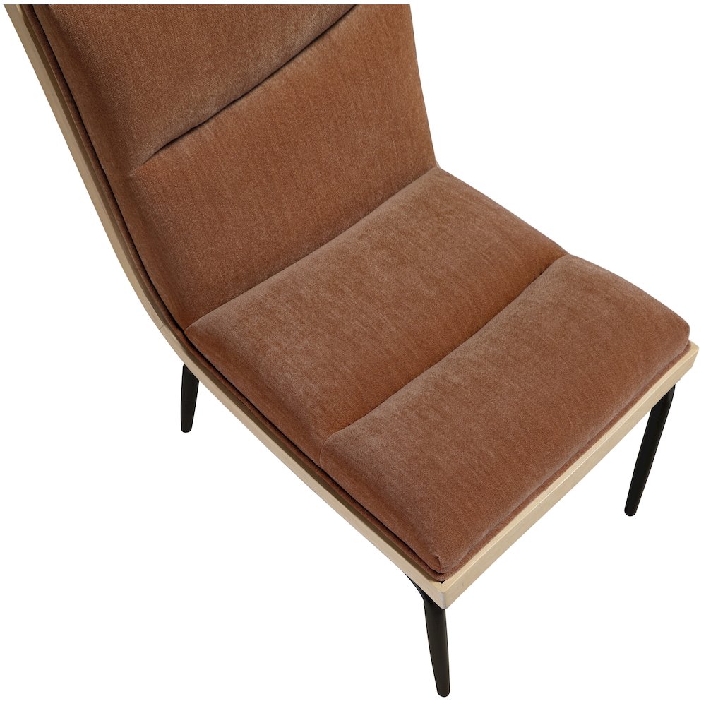 Viceroy Cognac Fabric Upholstered Dining Chair, Set of 2. Picture 6
