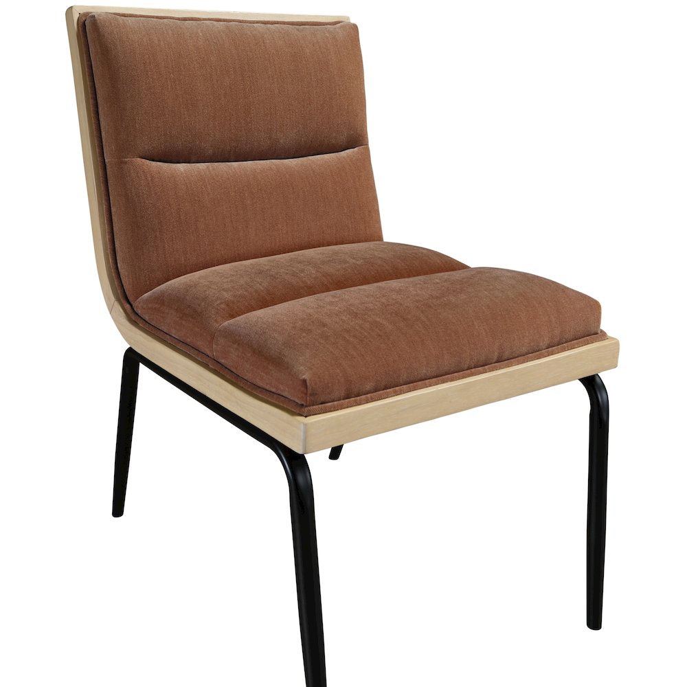 Viceroy Cognac Fabric Upholstered Dining Chair, Set of 2. Picture 9