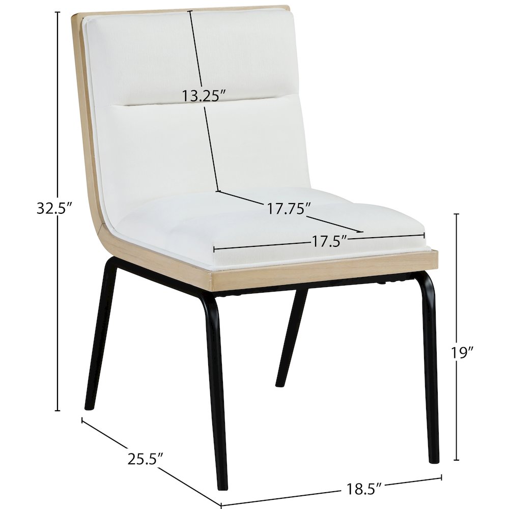 Viceroy Cream Fabric Upholstered Dining Chair, Set of 2. Picture 12