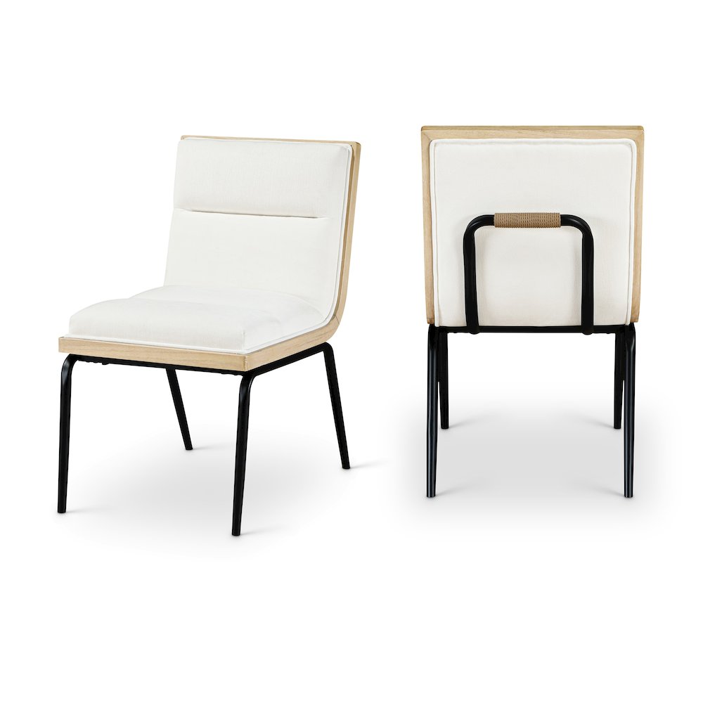 Viceroy Cream Fabric Upholstered Dining Chair, Set of 2. Picture 1