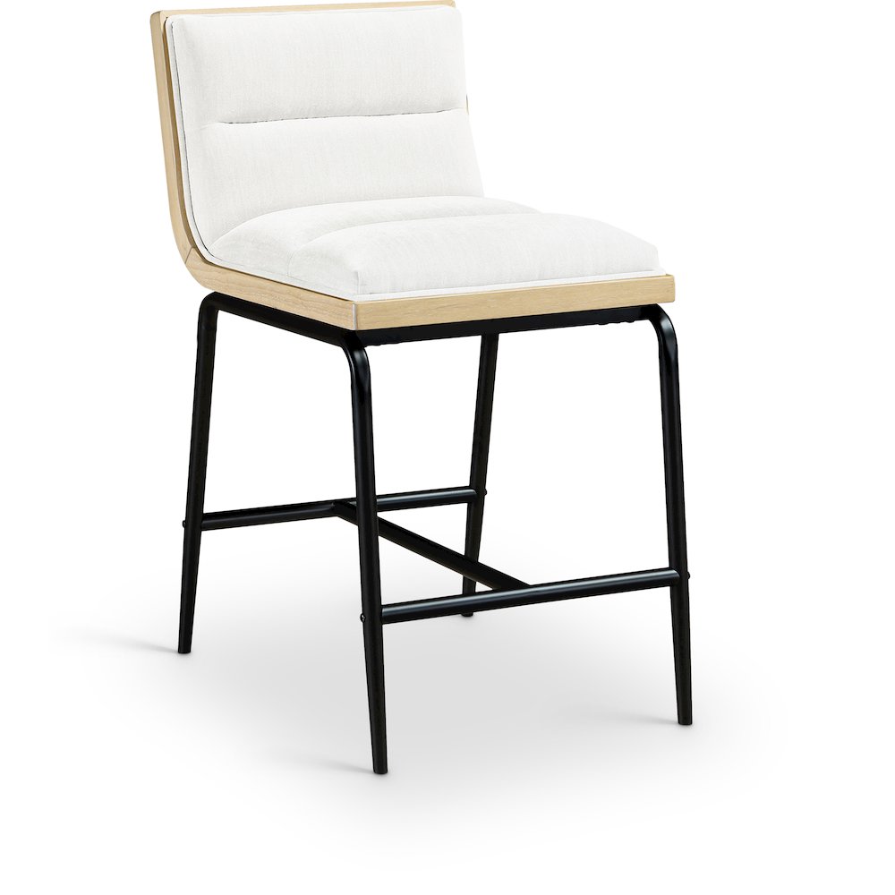Viceroy Cream Fabric Upholstered Counter Stool, Set of 2. Picture 2