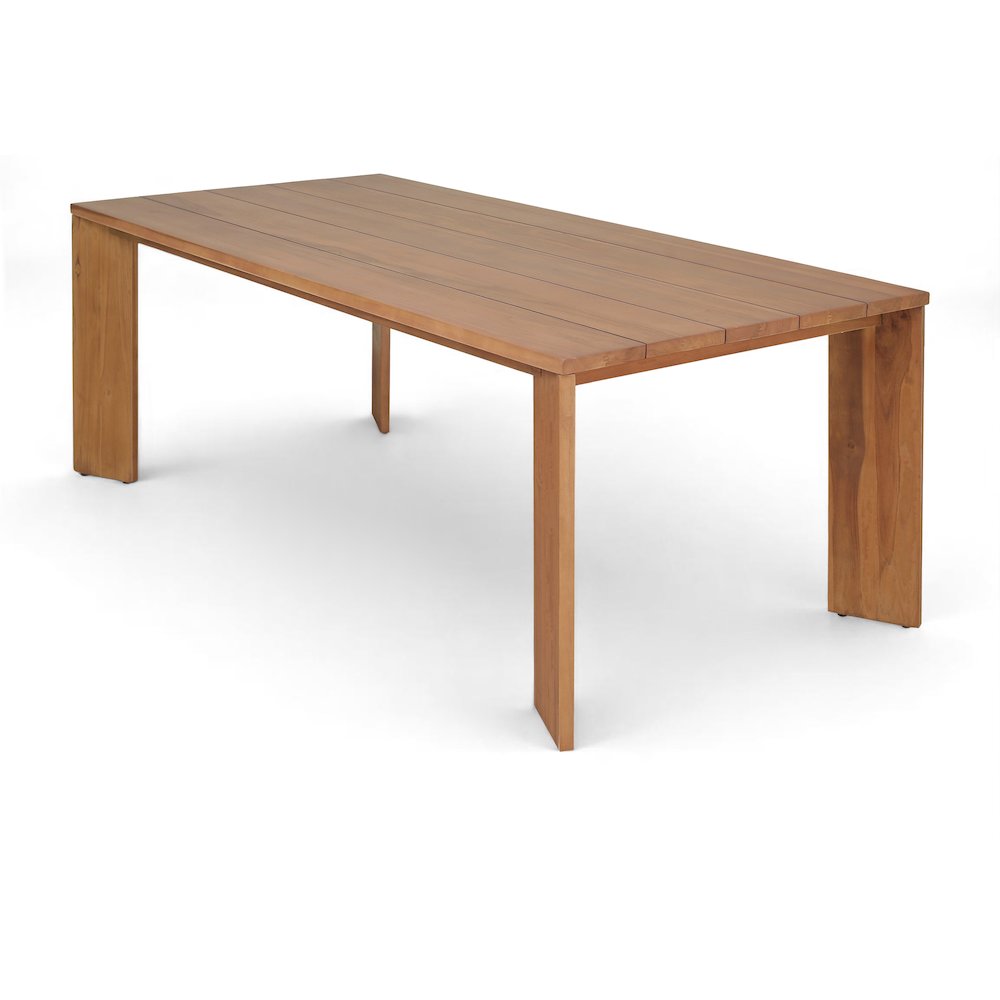 Mirella 78.75" Natural Teak Wood Outdoor Patio Dining Table. Picture 1