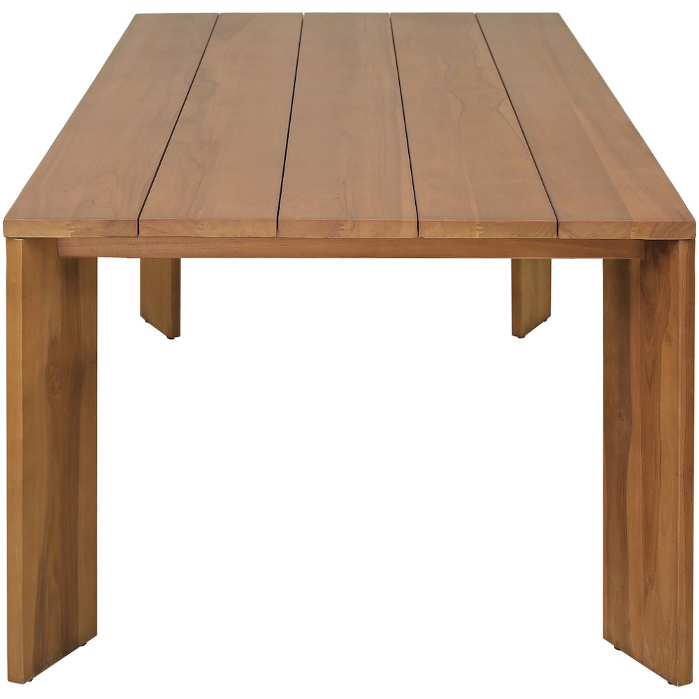 Mirella 78.75" Natural Teak Wood Outdoor Patio Dining Table. Picture 3