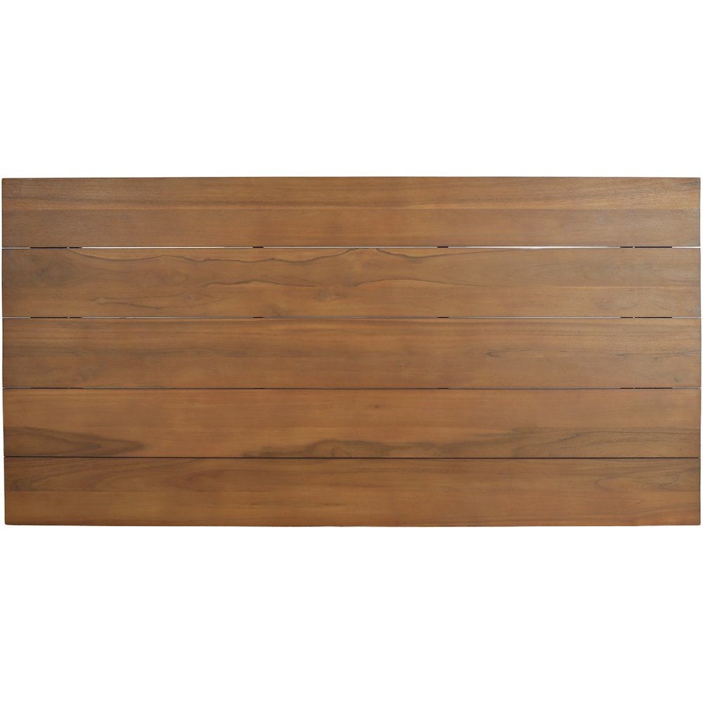 Mirella 78.75" Natural Teak Wood Outdoor Patio Dining Table. Picture 4