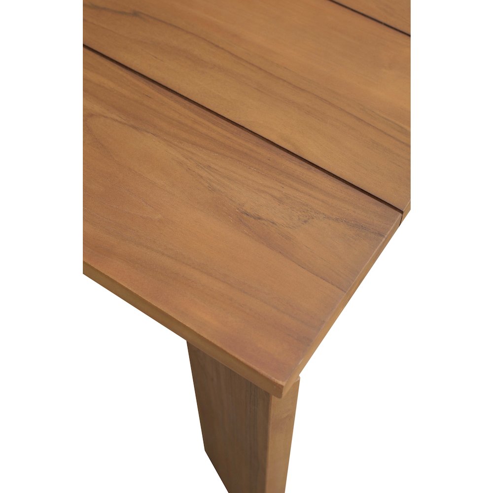 Mirella 78.75" Natural Teak Wood Outdoor Patio Dining Table. Picture 5