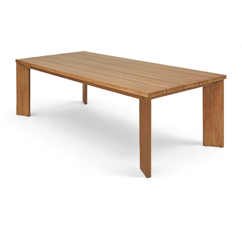 Mirella 96" Natural Teak Wood Outdoor Patio Dining Table. Picture 1