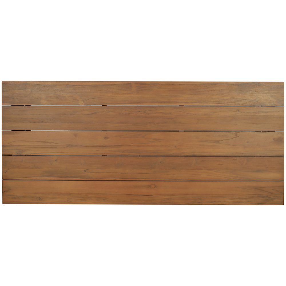 Mirella 96" Natural Teak Wood Outdoor Patio Dining Table. Picture 4
