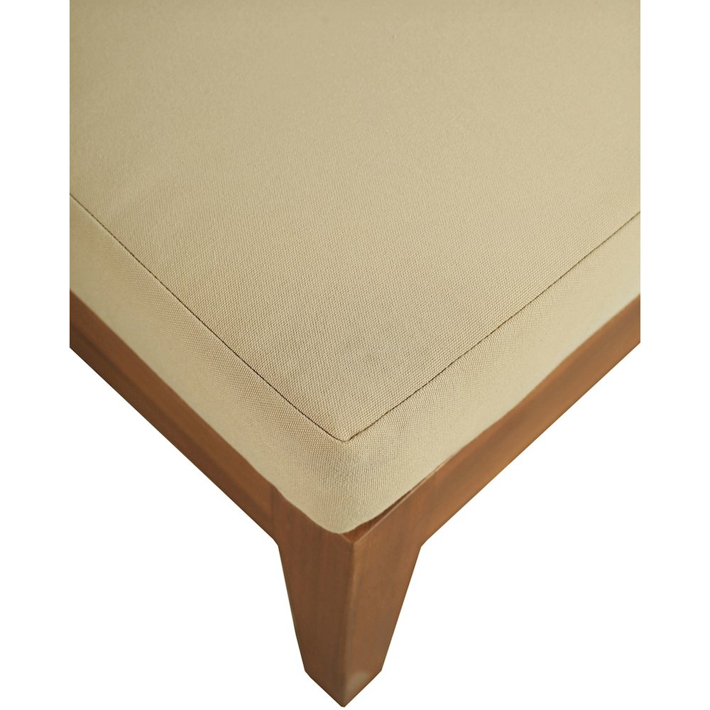 Mirella Tan Water Resistant Fabric Upholstered Outdoor Patio Chaise Lounge. Picture 8