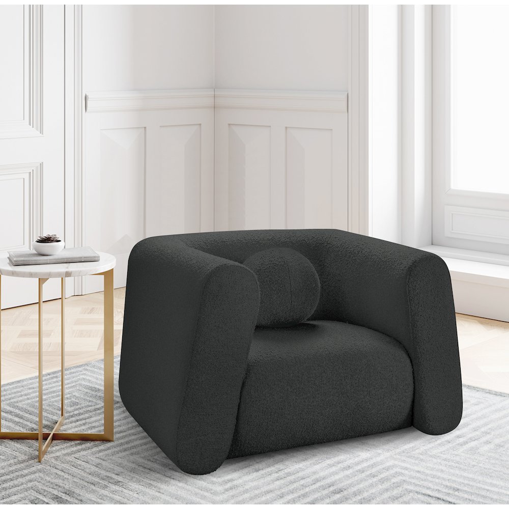 Abbington Black Boucle Fabric Chair. Picture 2