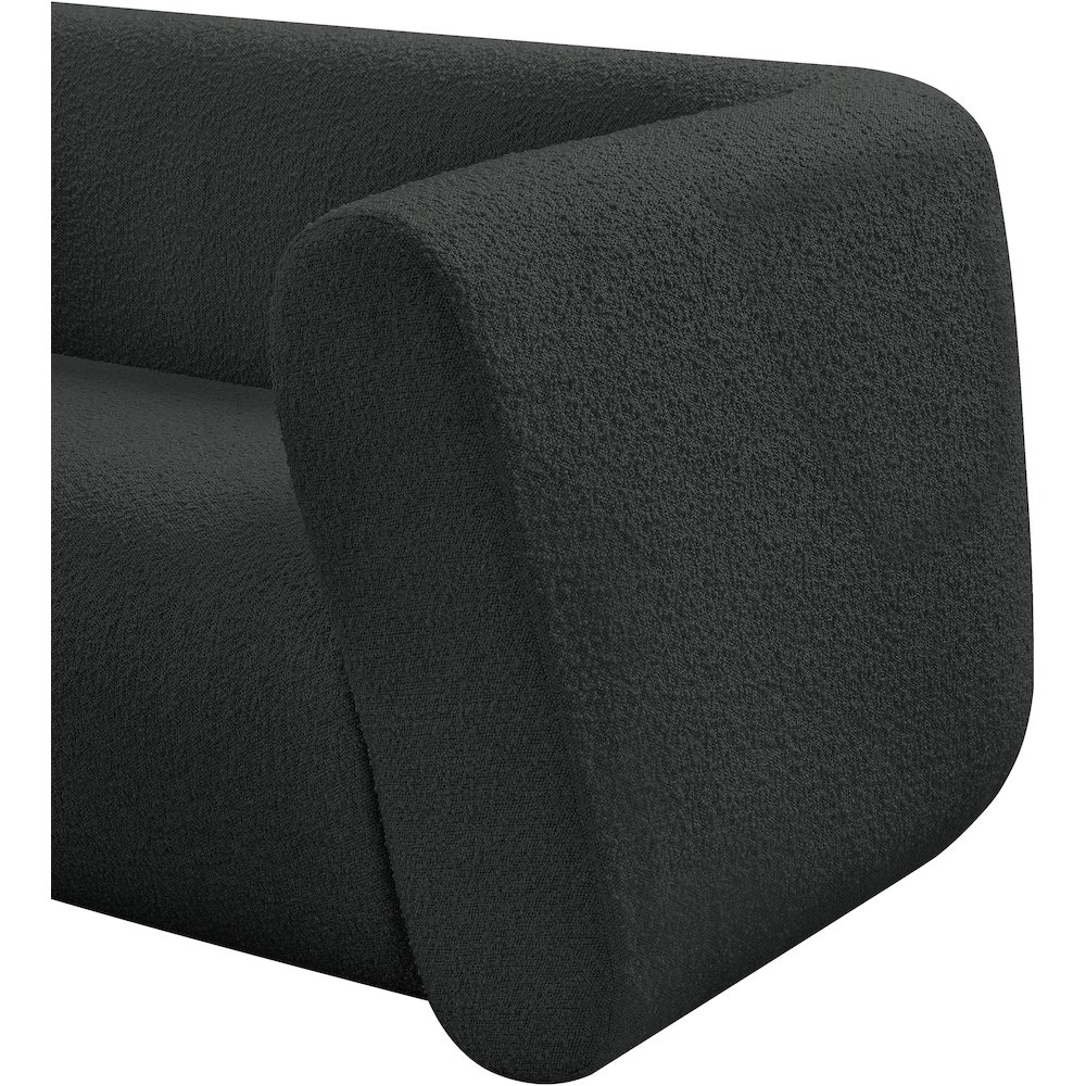 Abbington Black Boucle Fabric Loveseat. Picture 12