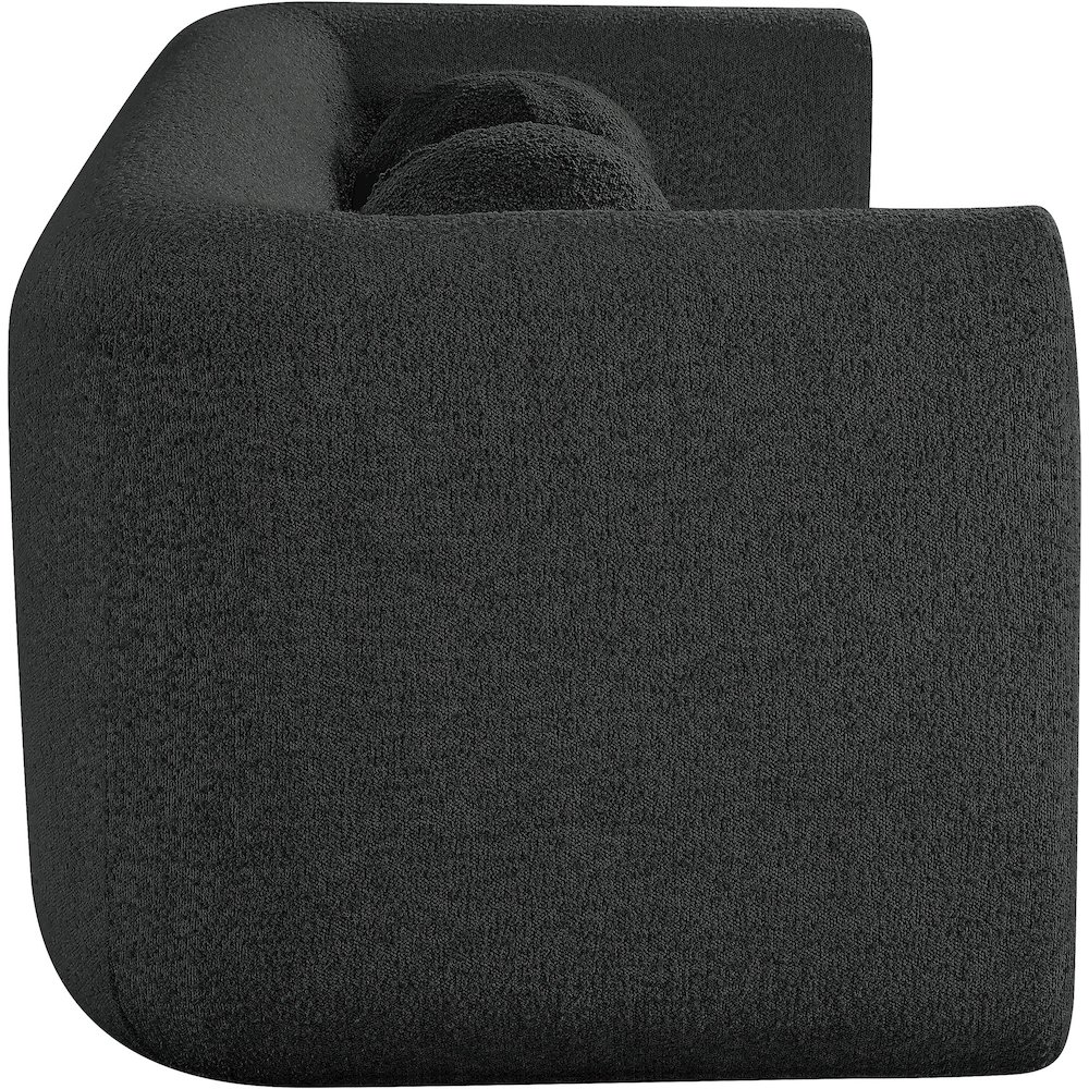 Abbington Black Boucle Fabric Loveseat. Picture 8