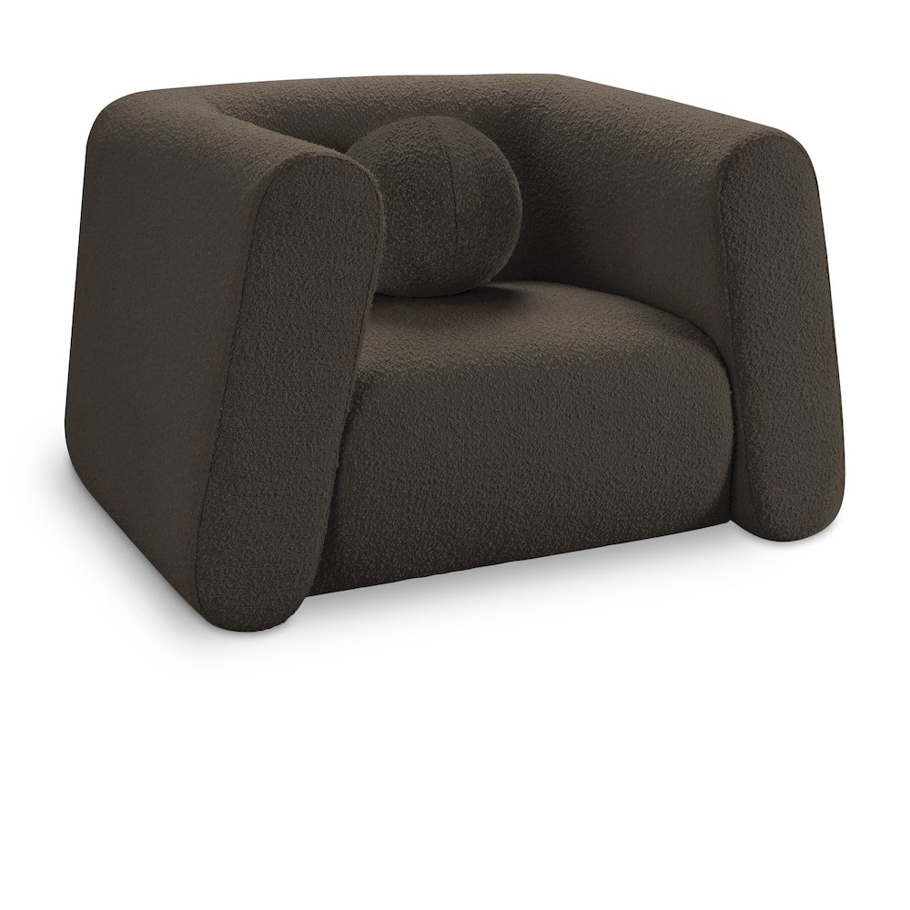Abbington Brown Boucle Fabric Chair. Picture 1