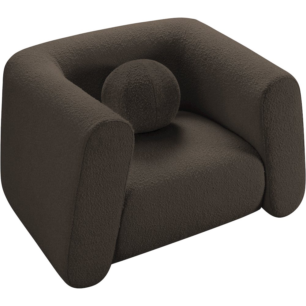 Abbington Brown Boucle Fabric Chair. Picture 3