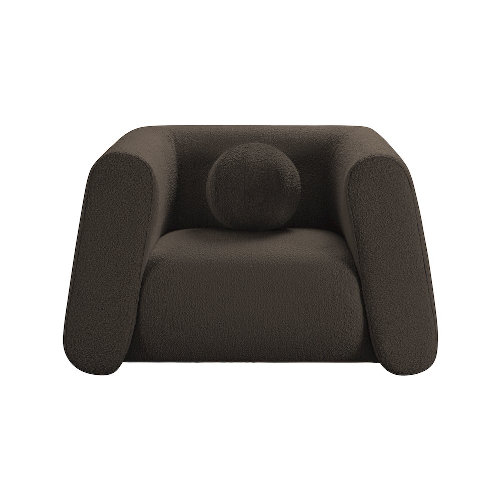 Abbington Brown Boucle Fabric Chair. Picture 4